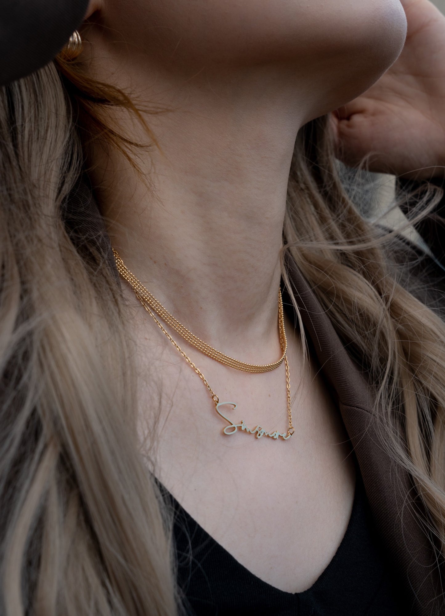 Signature Glyph Custom Letter Necklace 