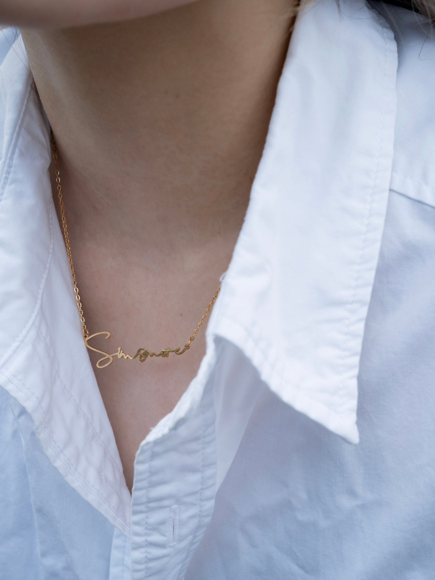 Signature Glyph Custom Letter Necklace 