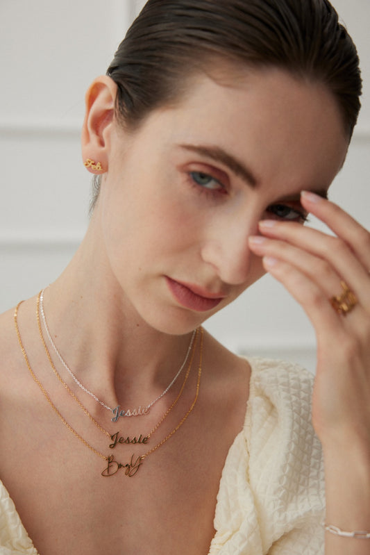 Signature Glyph Custom Letter Necklace 