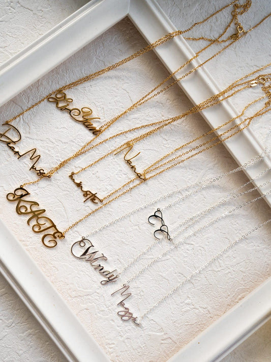 Signature Glyph Custom Letter Necklace 