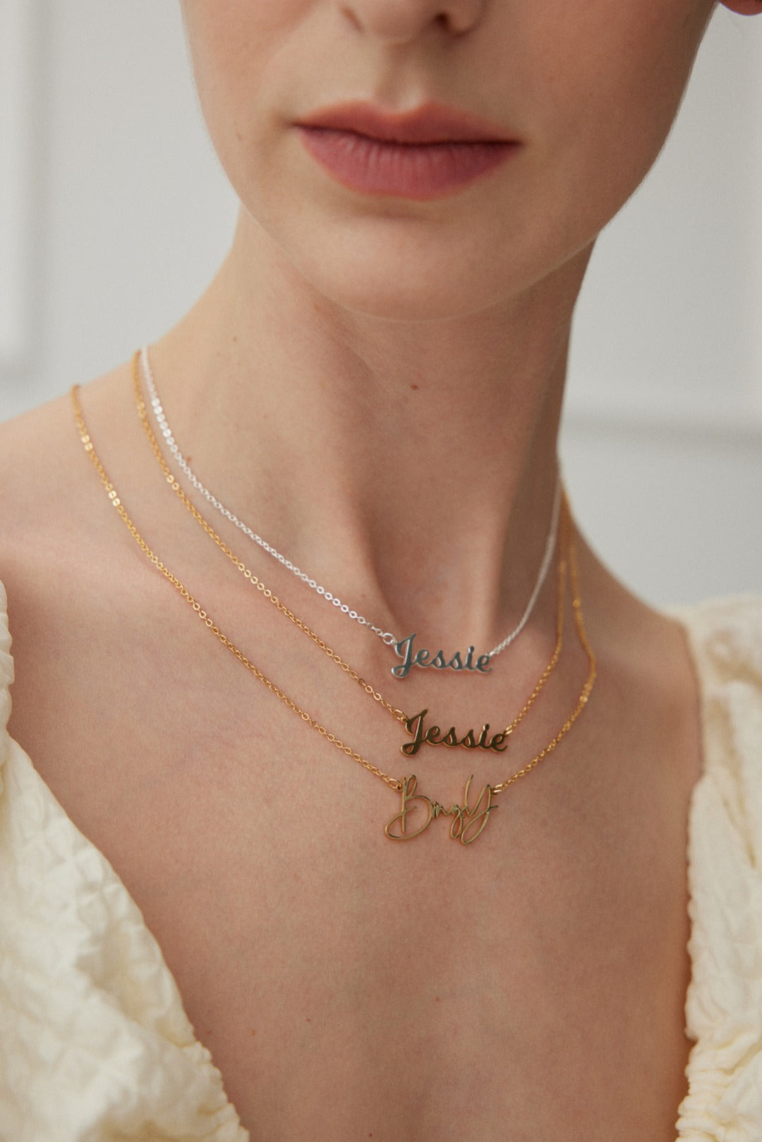Signature Glyph Custom Letter Necklace 