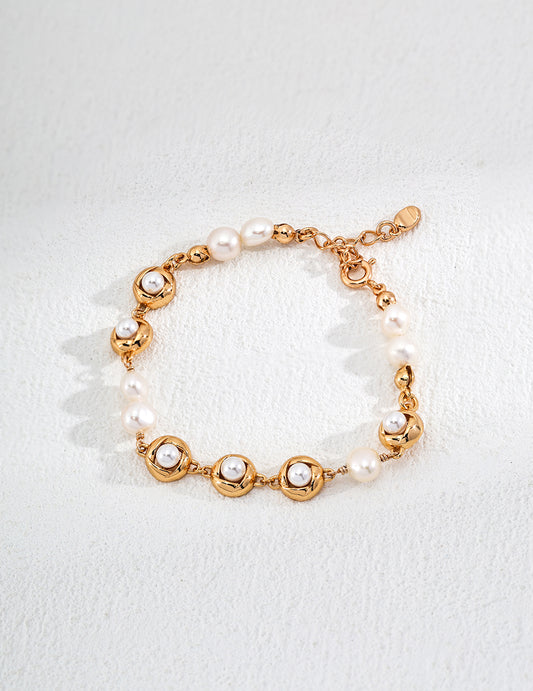 Gilded Holy Ring·Pearl Bracelet｜Feminine Charm, Confidence and Healing