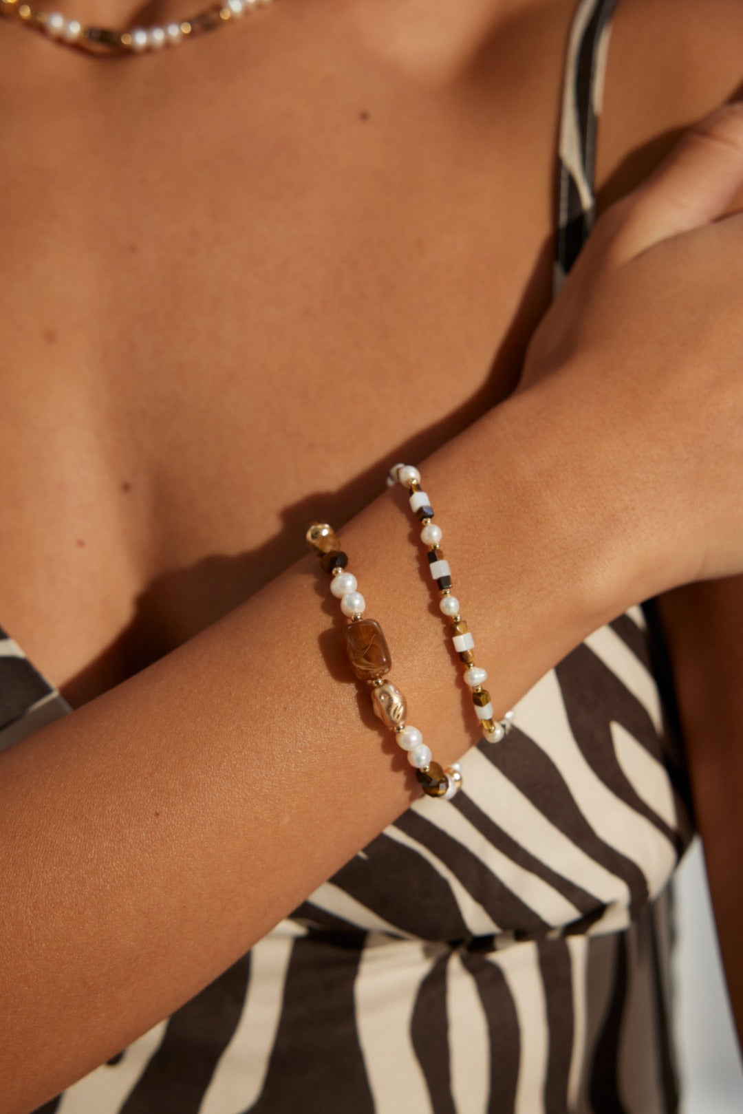 Château Lumière Tiger Eye Pearl Bracelet｜Feminine charm, self-confidence healing