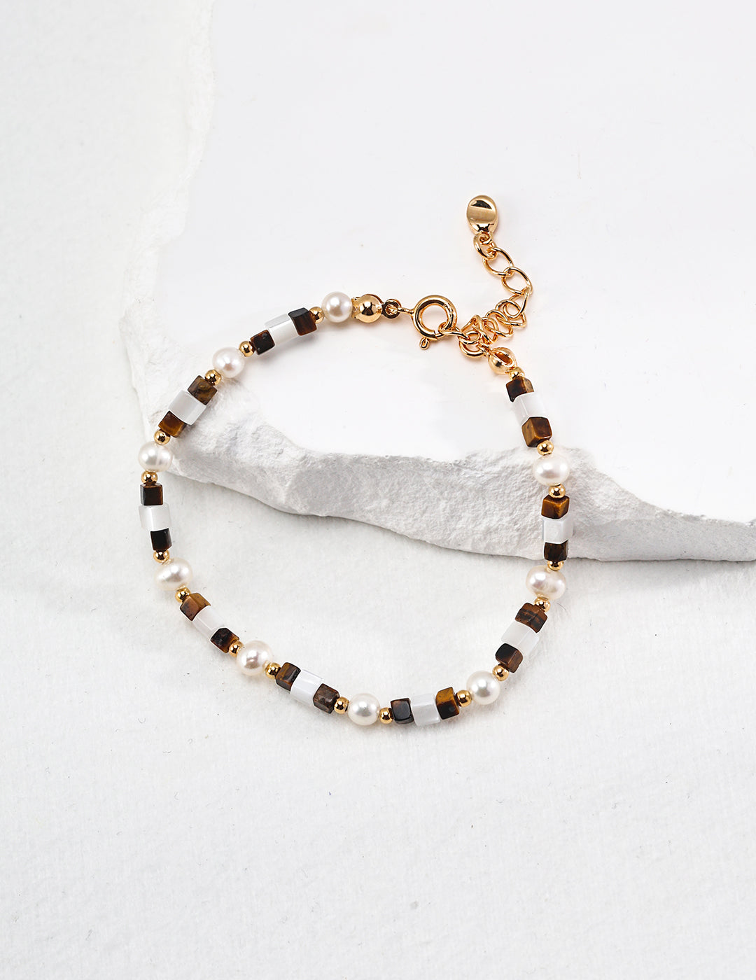 Château Lumière Tiger Eye Pearl Bracelet｜Feminine charm, self-confidence healing